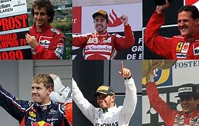 Collage de los pilotos más importantes de la F1